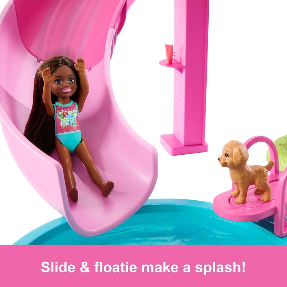 BARBIE PISCINA ENSUEÑO SET CON TOBOGÁN Y ACCESORIOS - 4