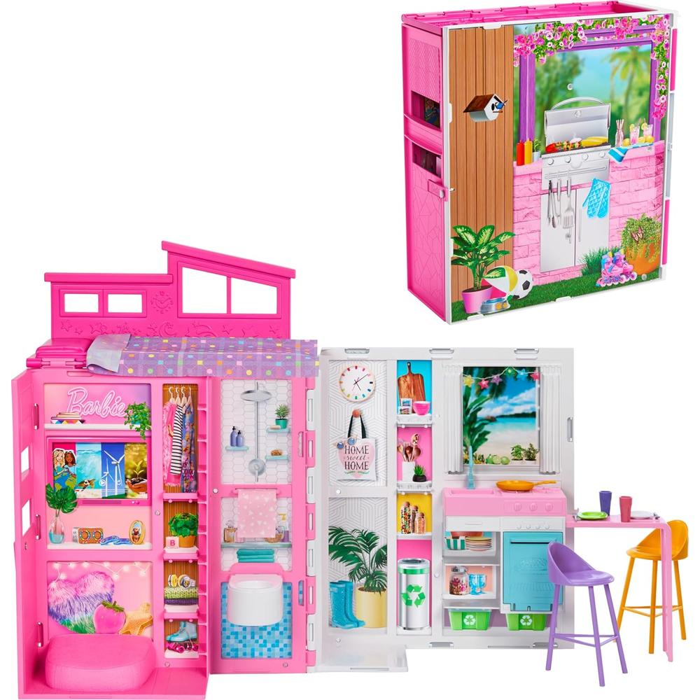 BARBIE CASA DE MUÑECAS CASA DE VACACIONES CON ACCESORIOS - 1