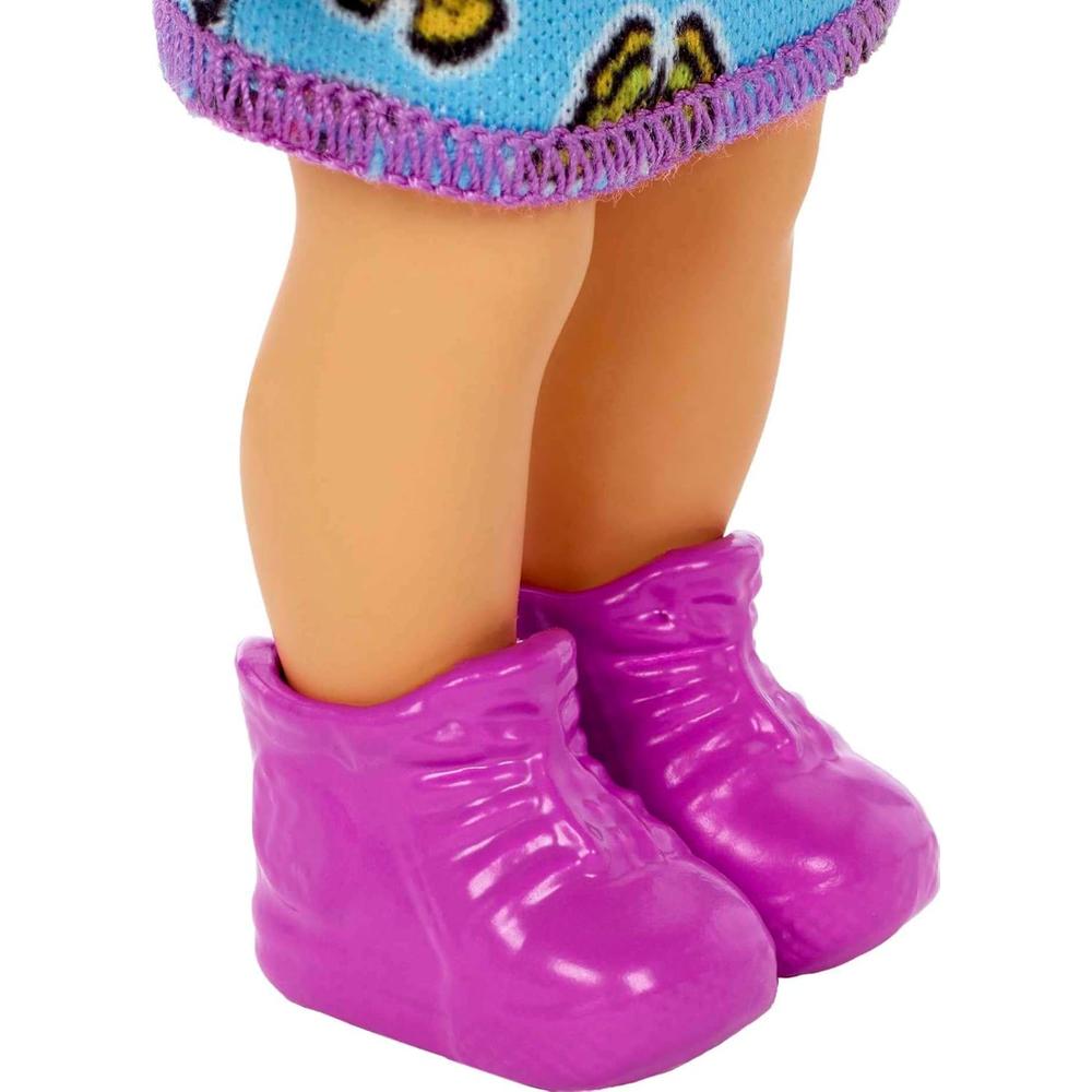 BARBIE SKIPPER BABYSITTERS SET BAÑO MUÑECA MORENA VESTIDO MARIPOSA - 4