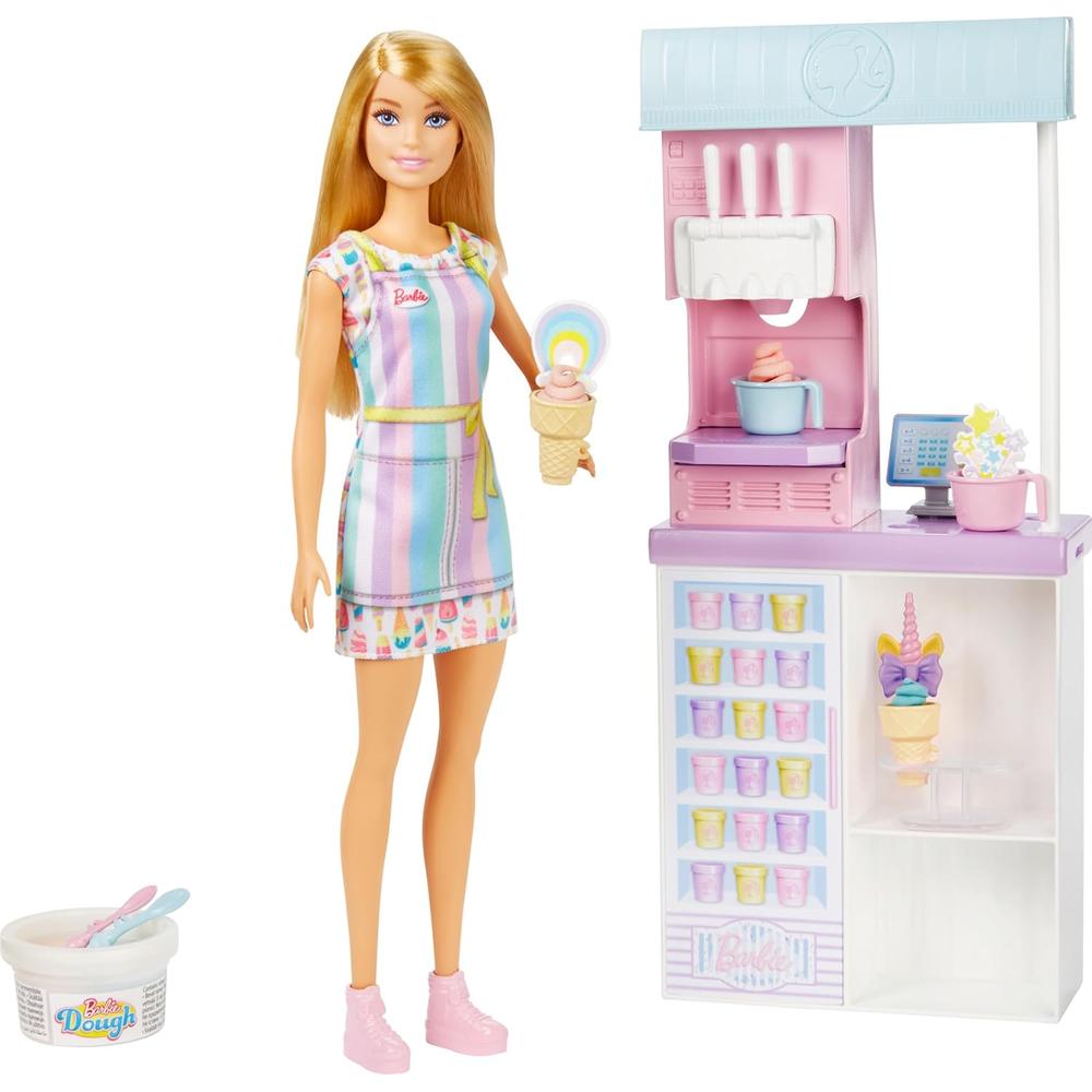 BARBIE HELADERÍA CON MUÑECA Y ACCESORIOS RUBIA - 1