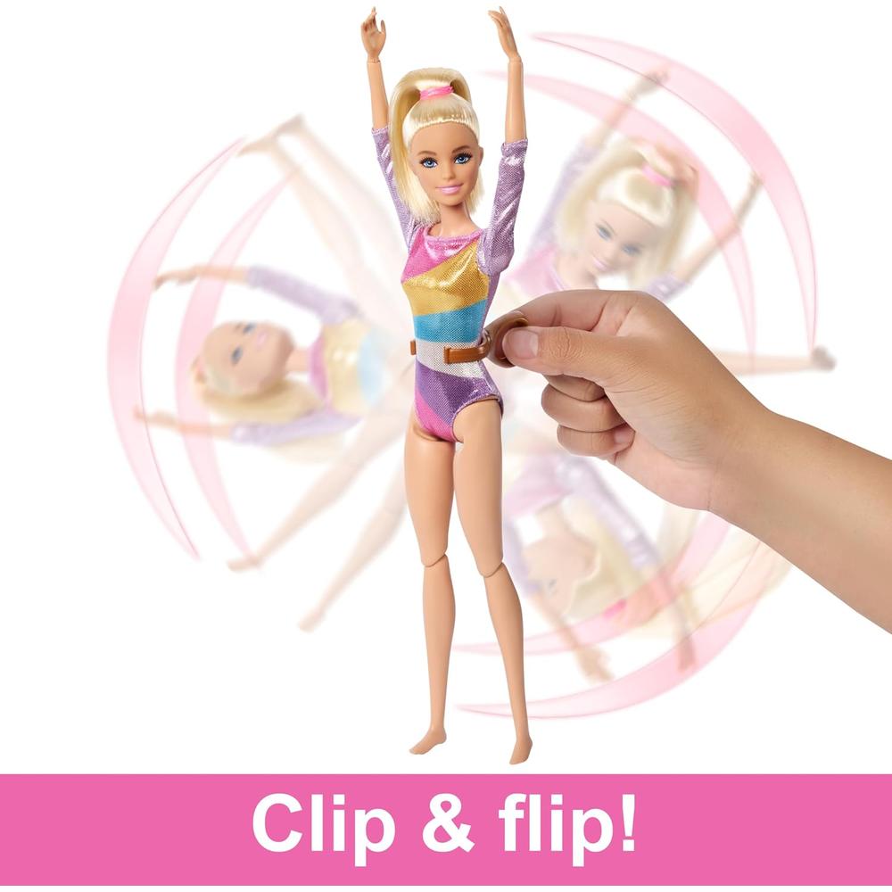BARBIE MUÑECA GIMNASTA RUBIA CON BARRA DE EQUILIBRIO - 3
