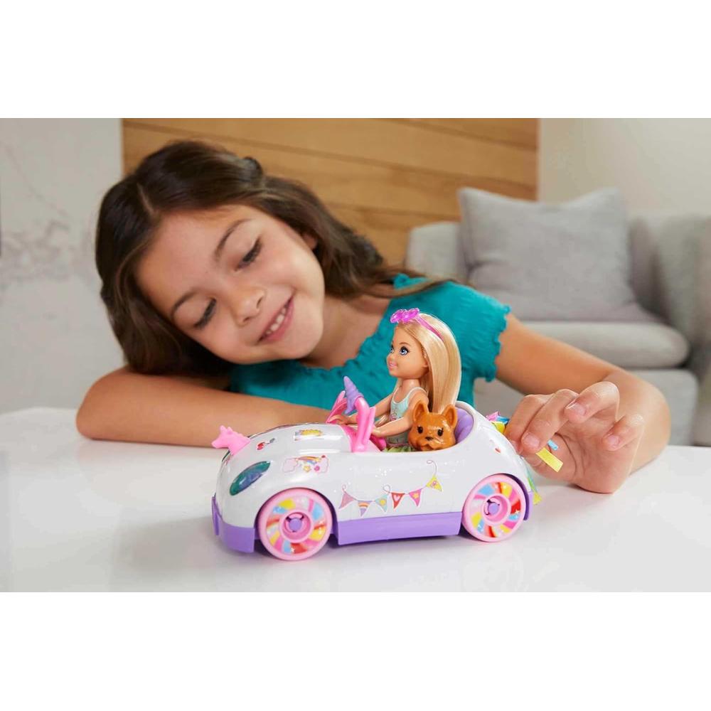 BARBIE CHELSEA COCHE UNICORNIO CON ACCESORIOS RUBIA - 2
