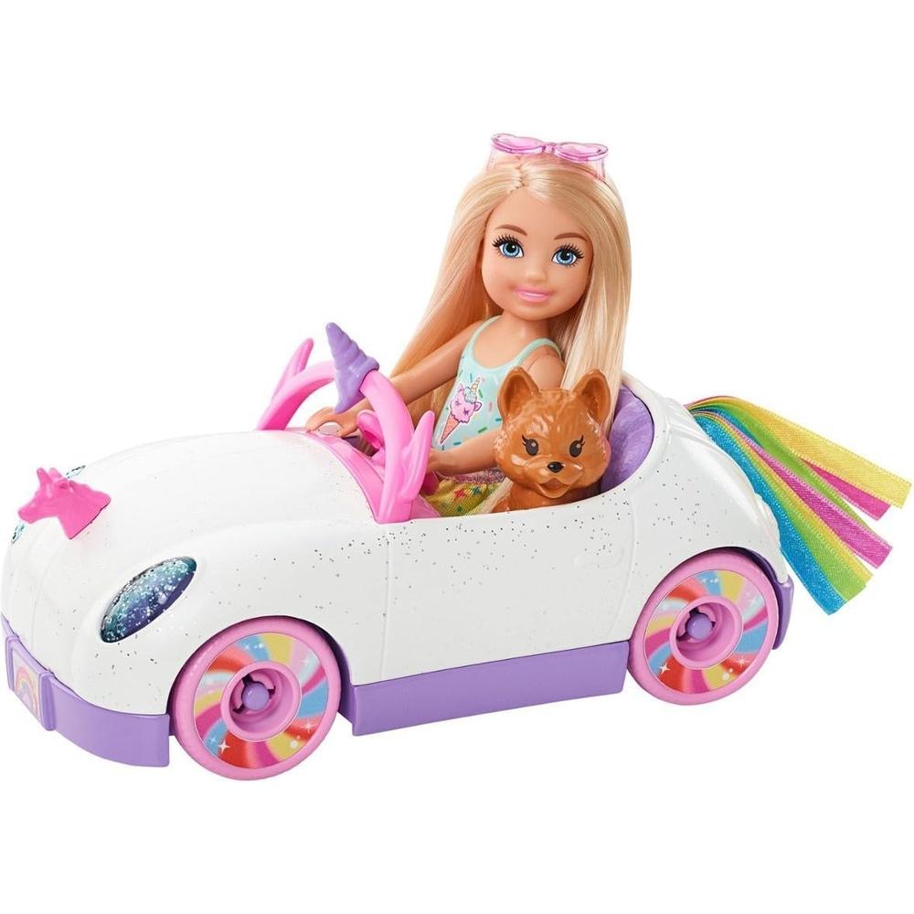 BARBIE CHELSEA COCHE UNICORNIO CON ACCESORIOS RUBIA - 3