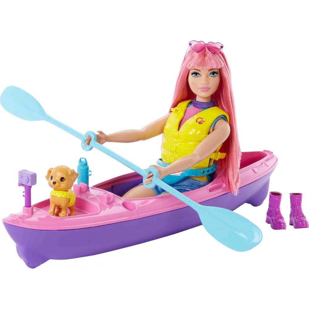 BARBIE MUÑECA DAISY KAYAK CON CACHORRO Y ACCESORIOS - 1