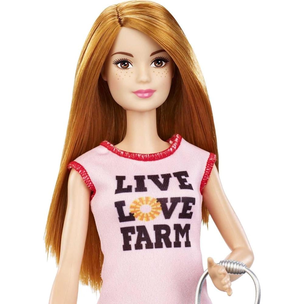 BARBIE MUÑECA GRANJERA CON GALLINERO Y ANIMALES PELIRROJA - 3