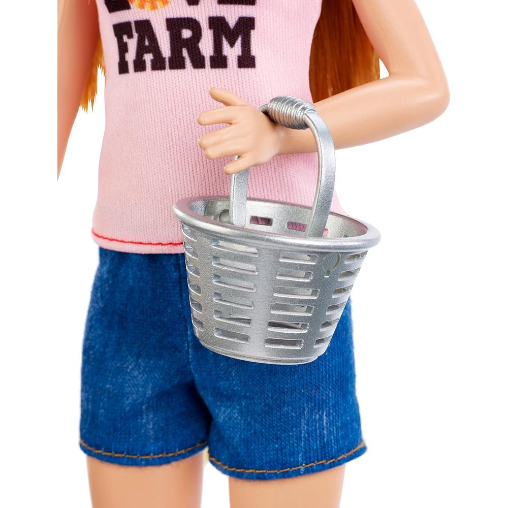 BARBIE MUÑECA GRANJERA CON GALLINERO Y ANIMALES PELIRROJA - 4
