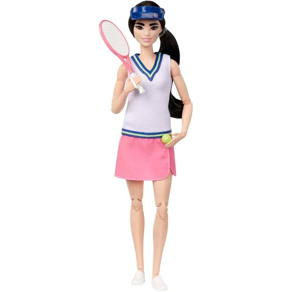 BARBIE MUÑECA TENISTA PROFESIONAL CON RAQUETA Y PELOTA - 1