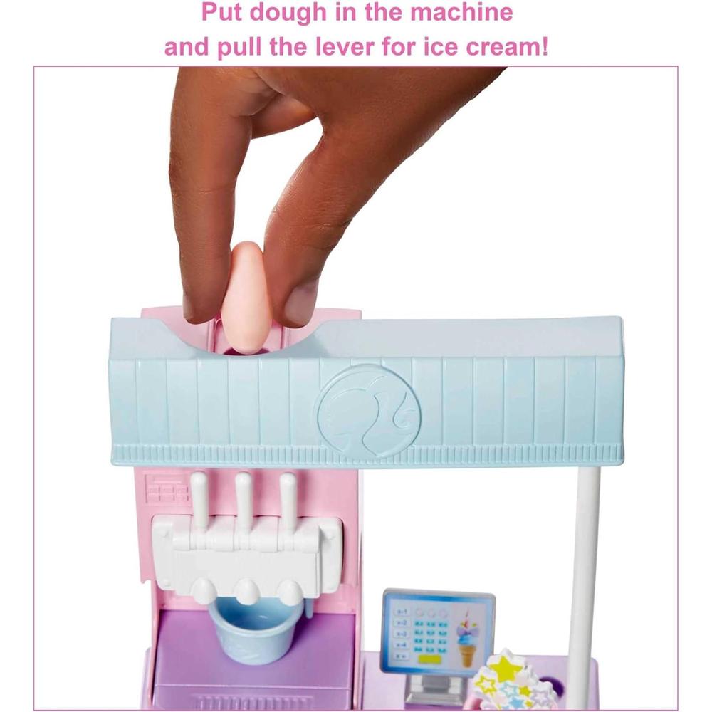 BARBIE HELADERÍA FUNCIÓN HACER HELADOS CON MUÑECA MORENA - 2