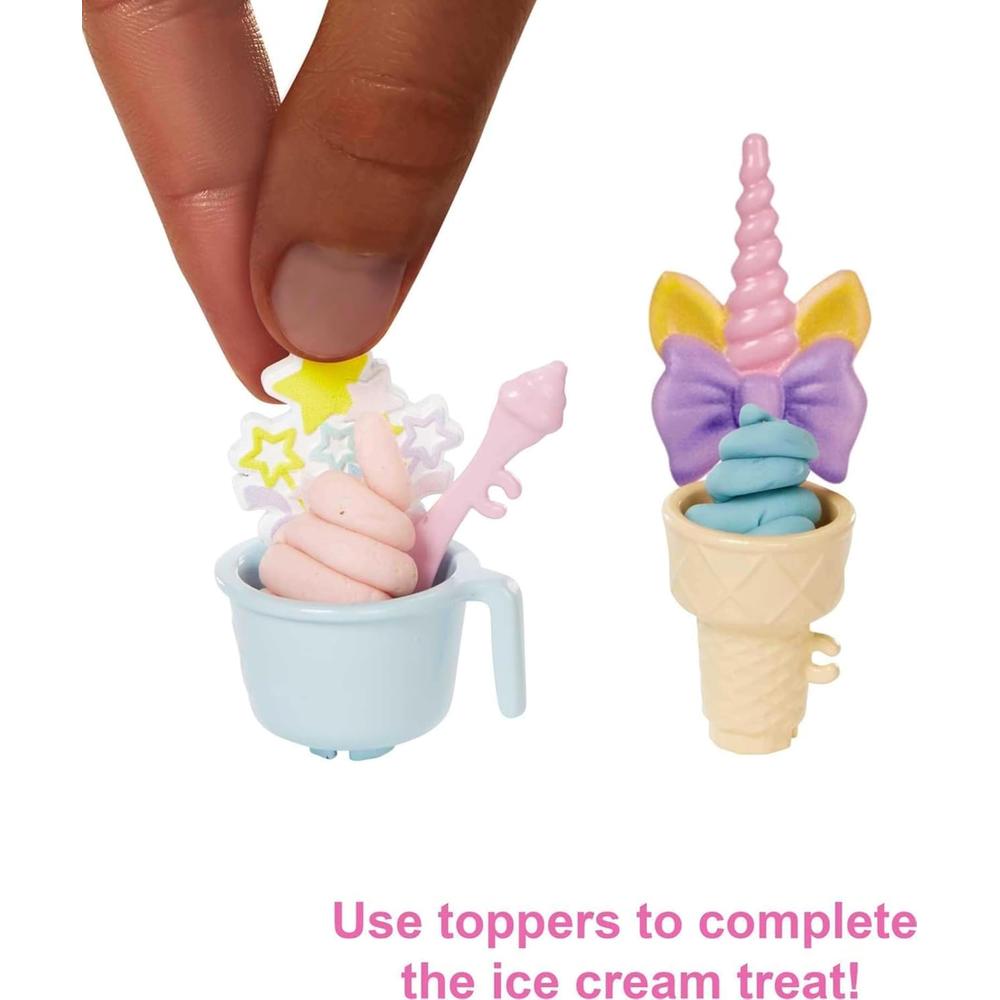 BARBIE HELADERÍA FUNCIÓN HACER HELADOS CON MUÑECA MORENA - 4