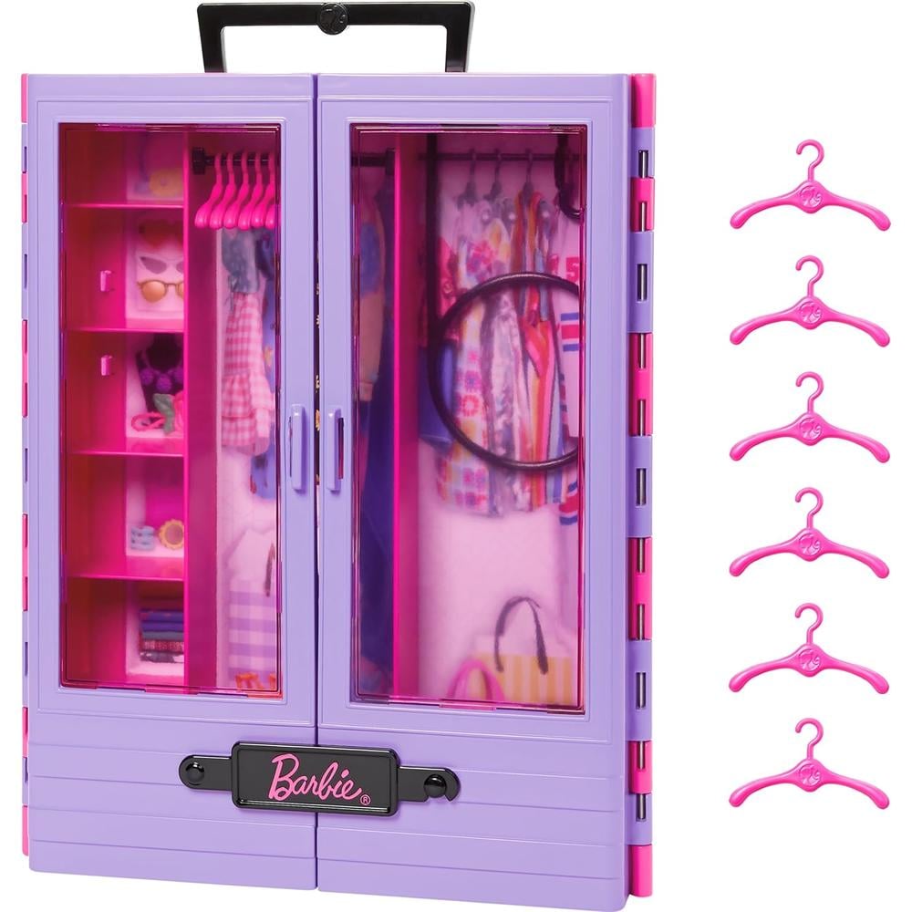 BARBIE ARMARIO FASHIONISTAS PORTÁTIL MORADO - 1