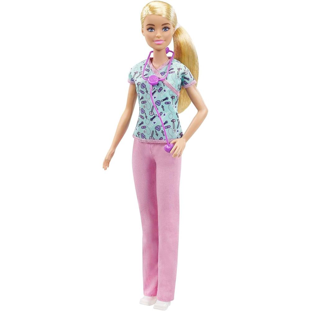 BARBIE MUÑECA ENFERMERA CON ACCESORIOS RUBIA - 1