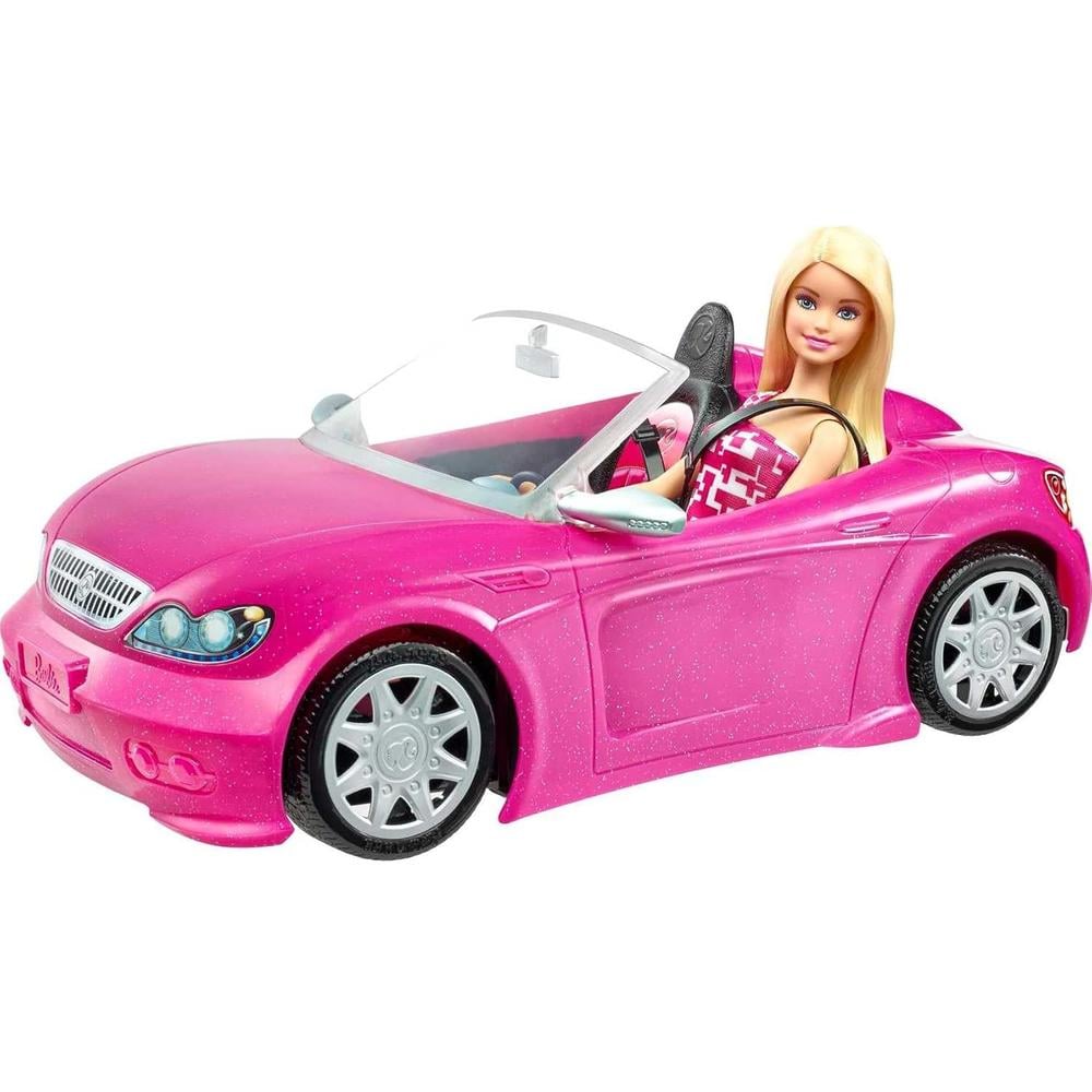 BARBIE COCHE DESCAPOTABLE CON MUÑECA VESTIDO VERANO - 1