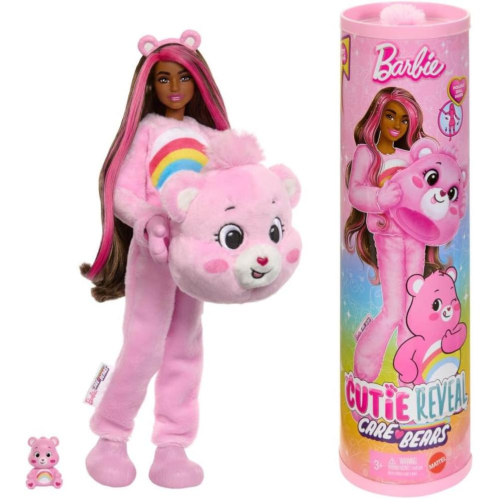 BARBIE CUTIE REVEAL CARE BEARS CHEER BEAR CON SORPRESAS - 1
