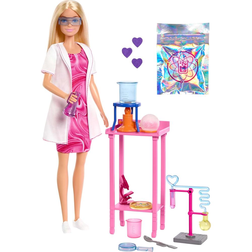 BARBIE MUÑECA CIENTÍFICA RUBIA CON LABORATORIO - 1