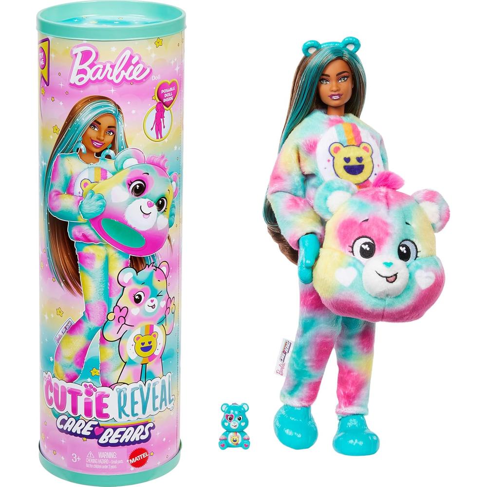 BARBIE CUTIE REVEAL CARE BEARS GOOD VIBES MUÑECA CON SORPRESAS - 1