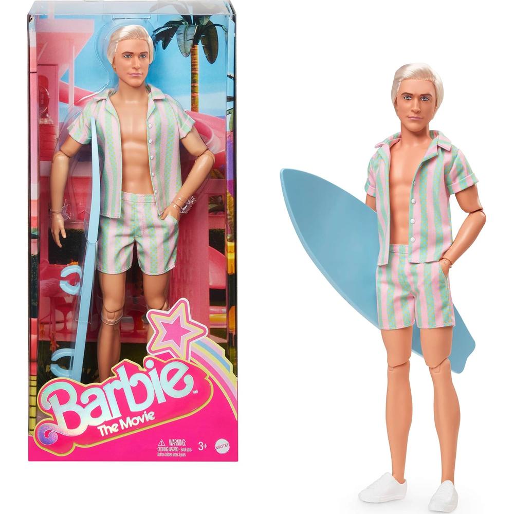 KEN BARBIE PELÍCULA MUÑECO LOOK PLAYERO CON SURF - 1