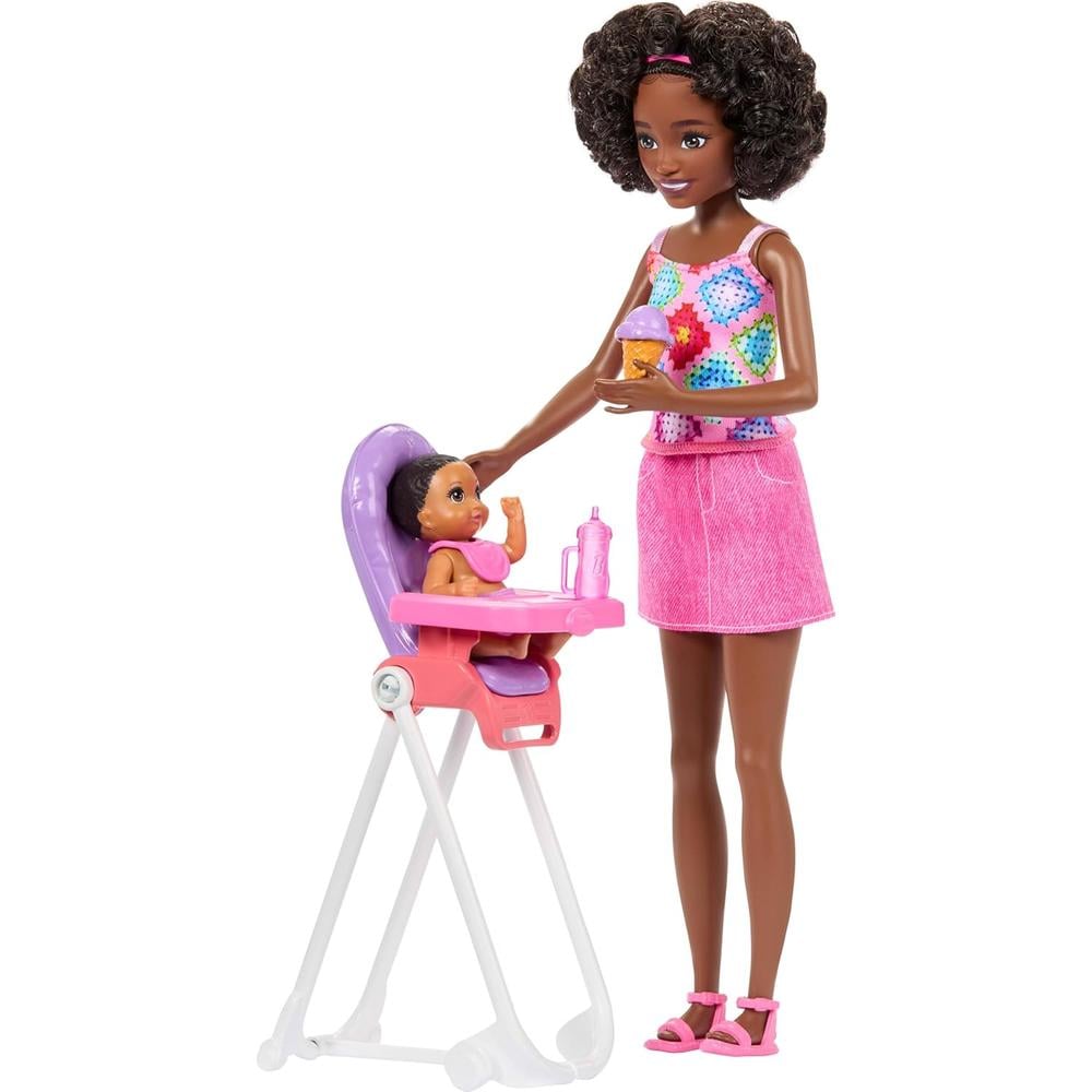 BARBIE SKIPPER BABYSITTERS SET CON NIÑA TRONA Y ACCESORIOS - 3