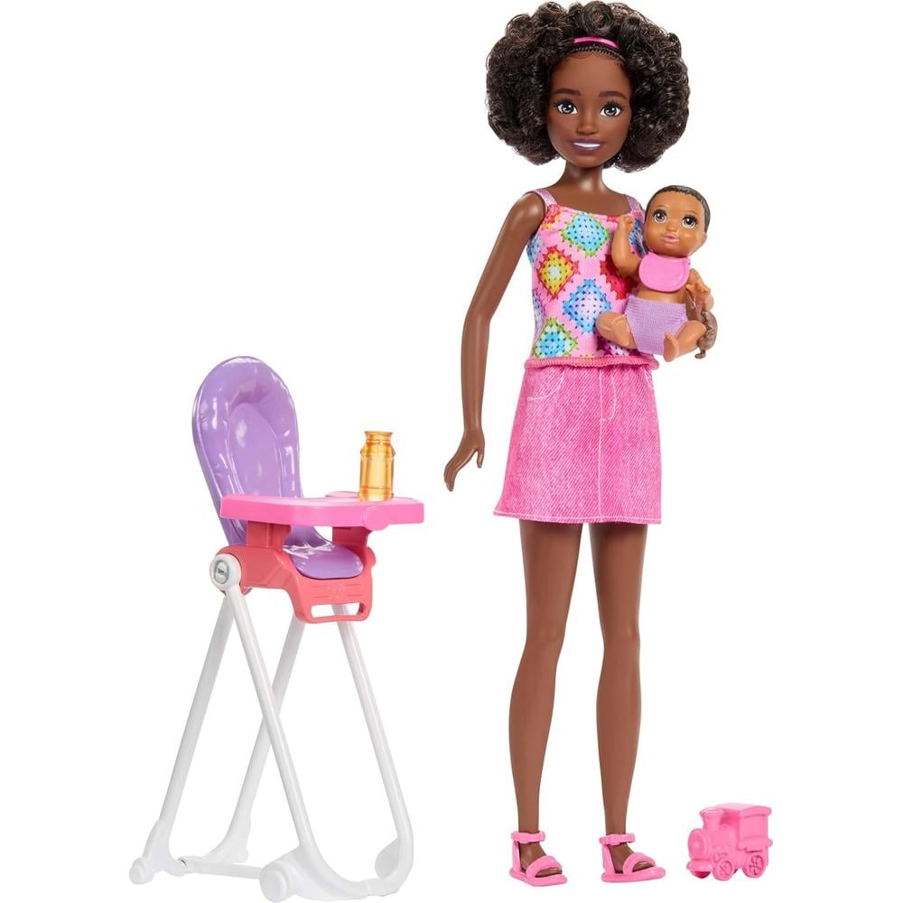 BARBIE SKIPPER BABYSITTERS SET CON NIÑA TRONA Y ACCESORIOS - 4