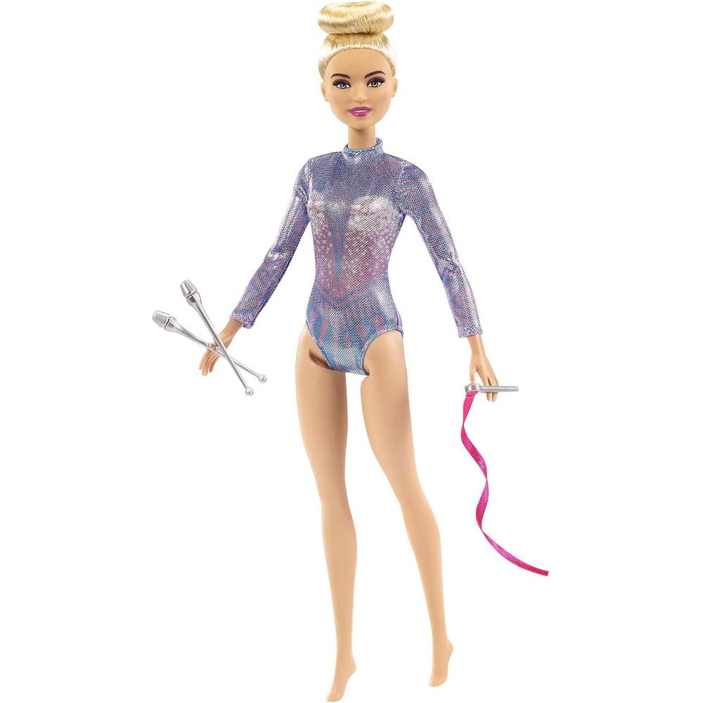 BARBIE MUÑECA GIMNASTA RÍTMICA CON ACCESORIOS RUBIA - 1