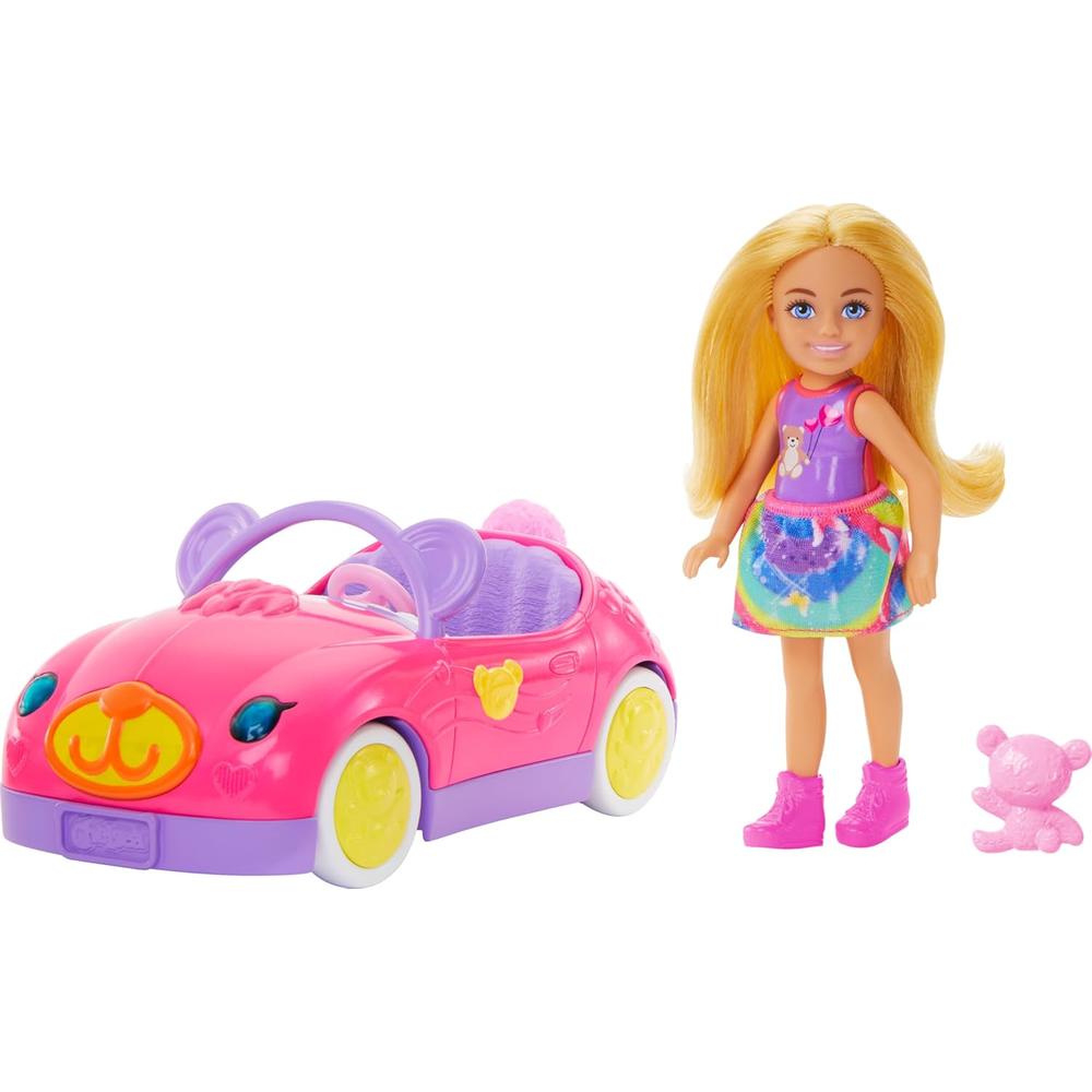 BARBIE CHELSEA AUTO DESCAPOTABLE OSO CON ACCESORIO - 1