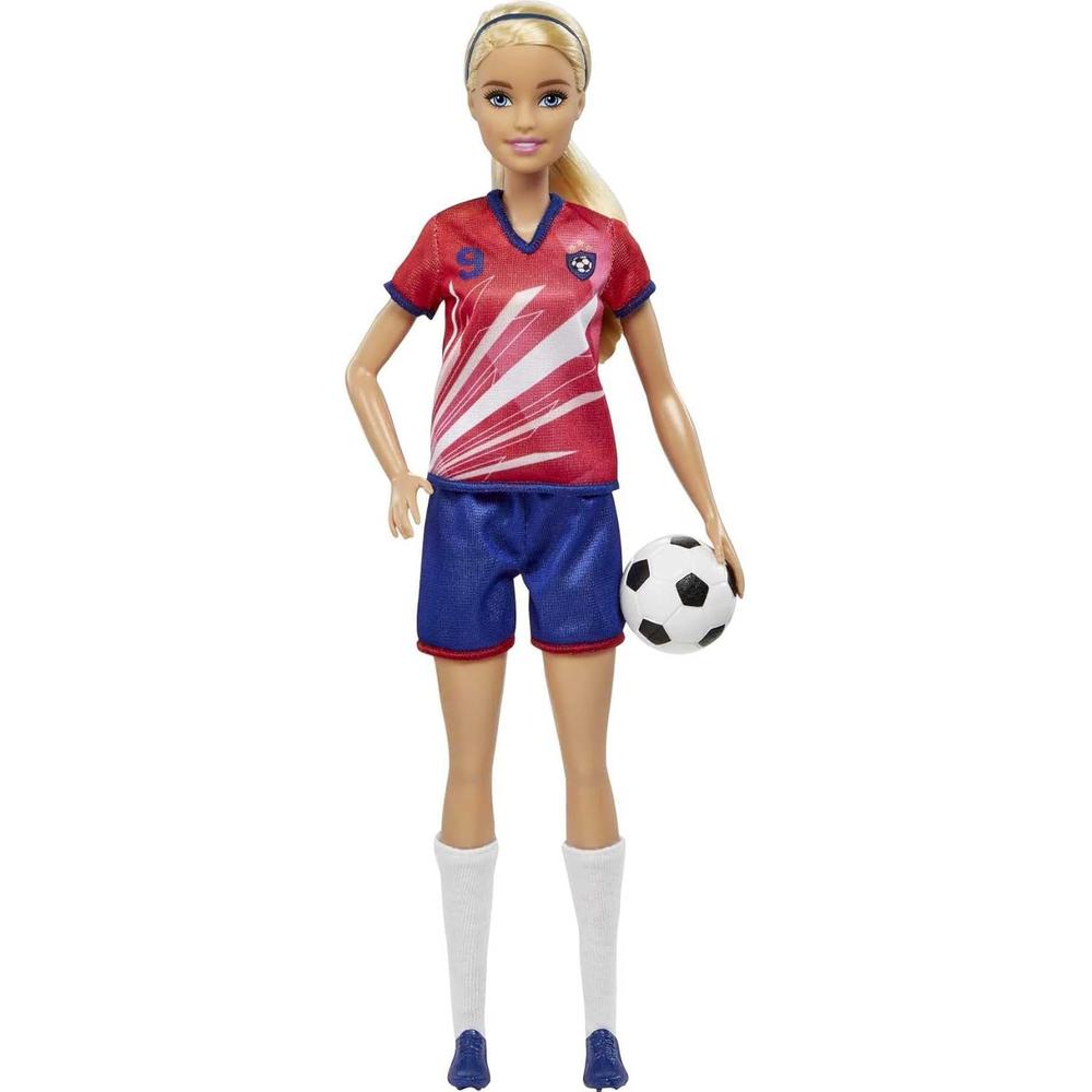 BARBIE MUÑECA FUTBOLISTA UNIFORME RUBIA - 1