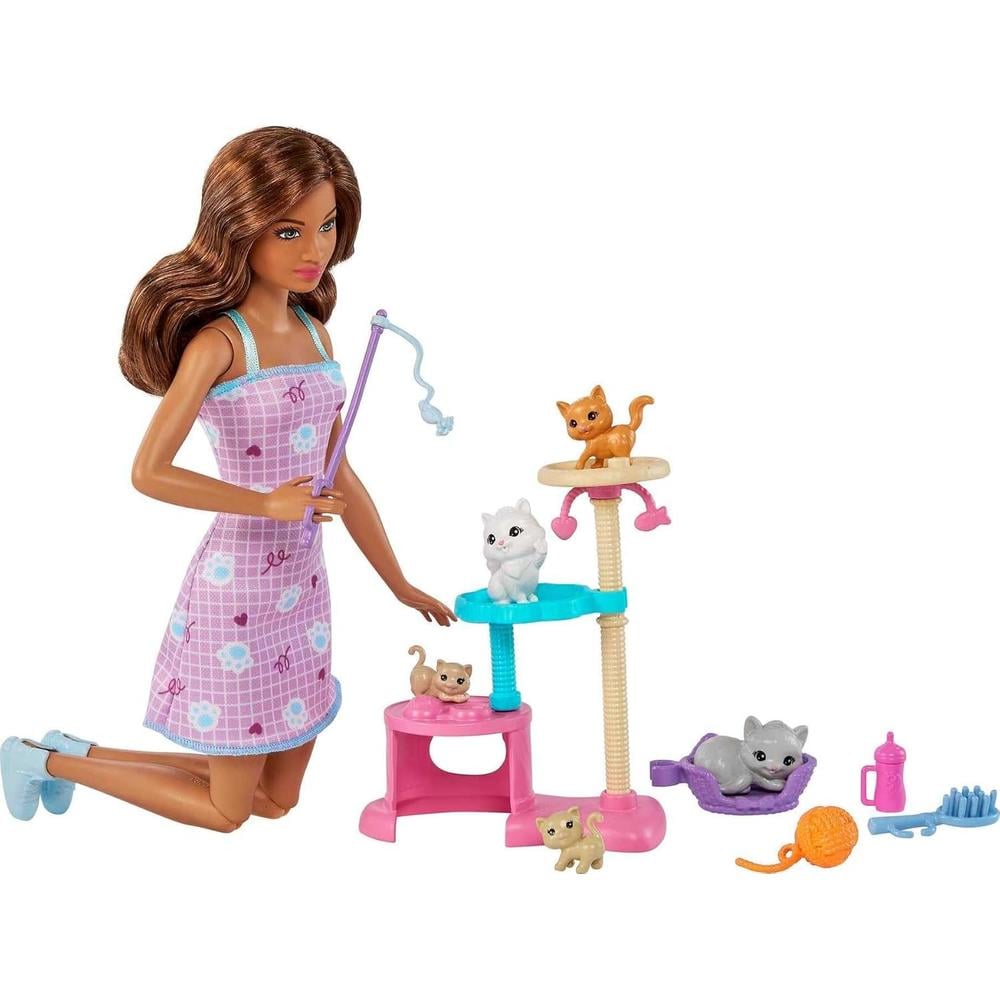 BARBIE MUÑECA CASA CON GATITOS Y ACCESORIOS - 1