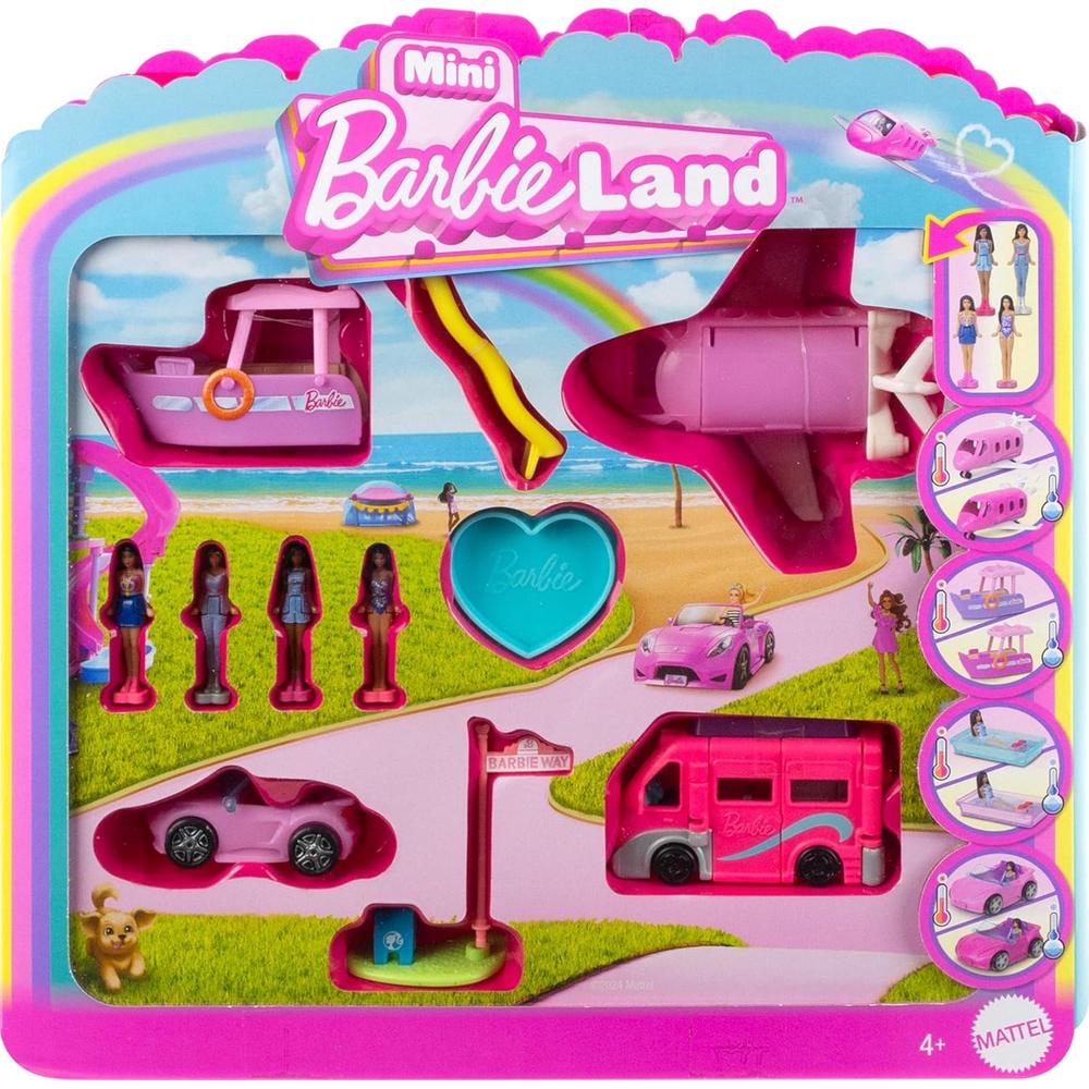 BARBIE MINI BARBIELAND PACK MUÑECAS Y VEHÍCULOS - 1