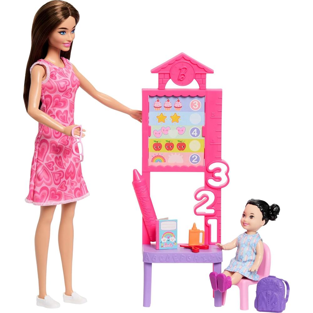 BARBIE PROFESORA CASTAÑA CARRERAS MUÑECA CON ACCESORIOS - 3