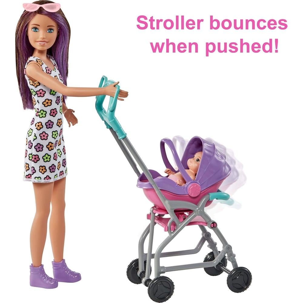 BARBIE SKIPPER BABYSITTERS SET NIÑERA CON BEBÉ Y ACCESORIOS - 3