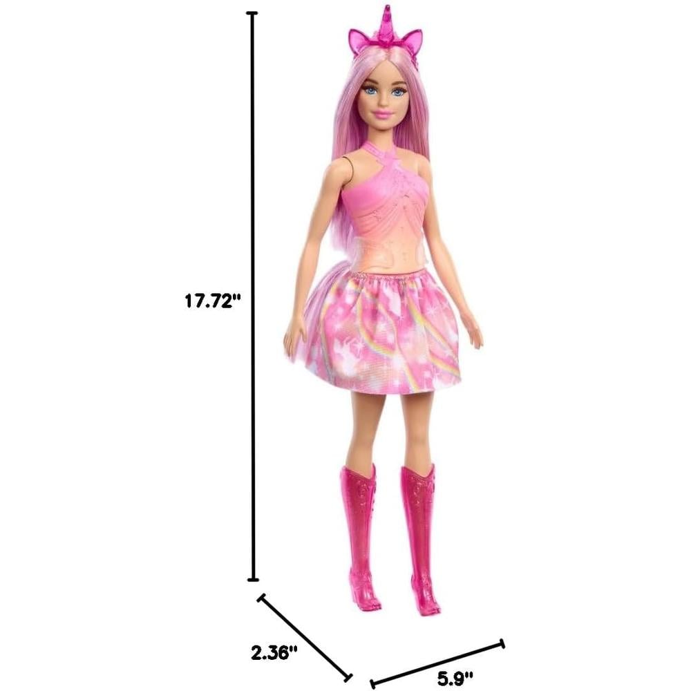 BARBIE MUÑECA UNICORNIO CABELLO ROSA CON ACCESORIOS - 3