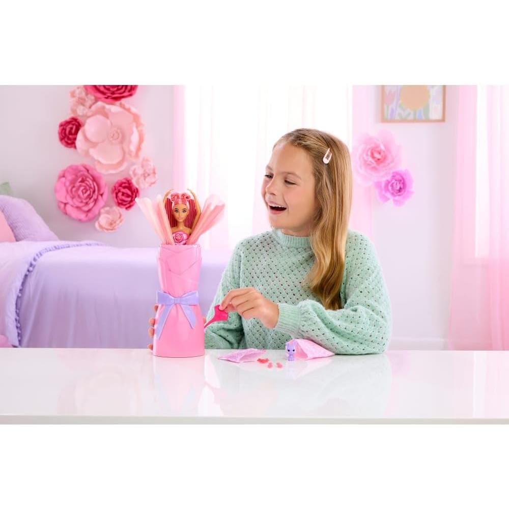 BARBIE PETAL POP MUÑECA ROSAS CON MASCOTA - 2