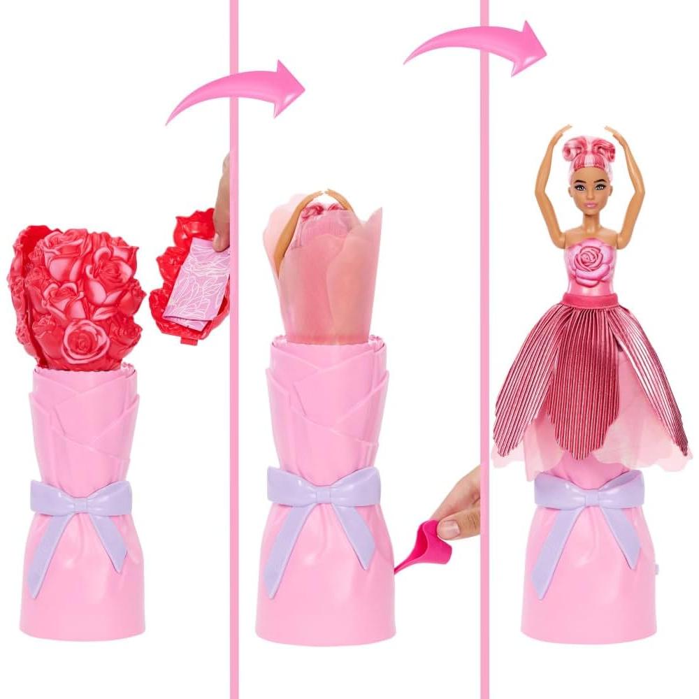 BARBIE PETAL POP MUÑECA ROSAS CON MASCOTA - 3
