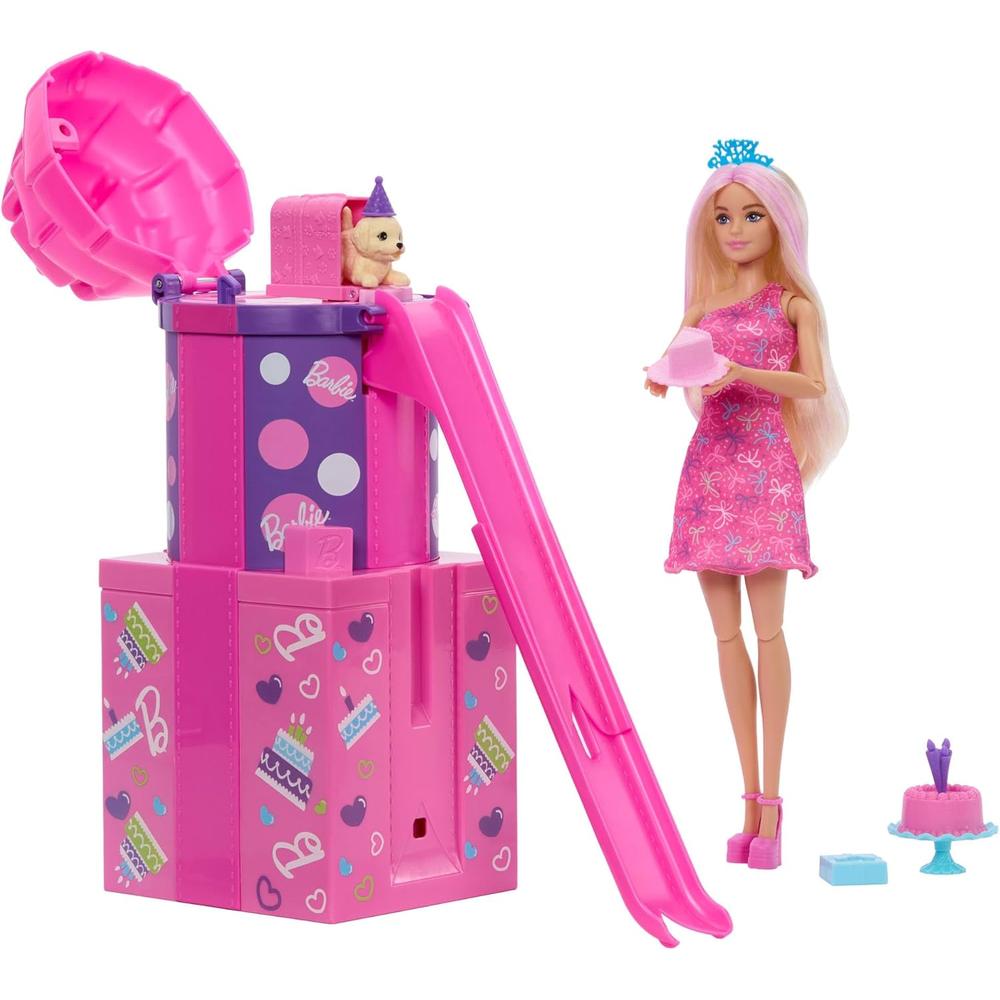 BARBIE RISE SURPRISE CUMPLEAÑOS MASCOTAS MUÑECA CON SORPRESAS - 1