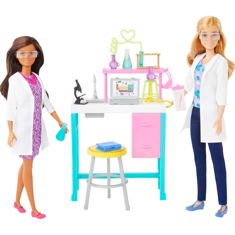BARBIE LABORATORIO CIENTÍFICO SET CON 2 MUÑECAS Y ACCESORIOS - 1