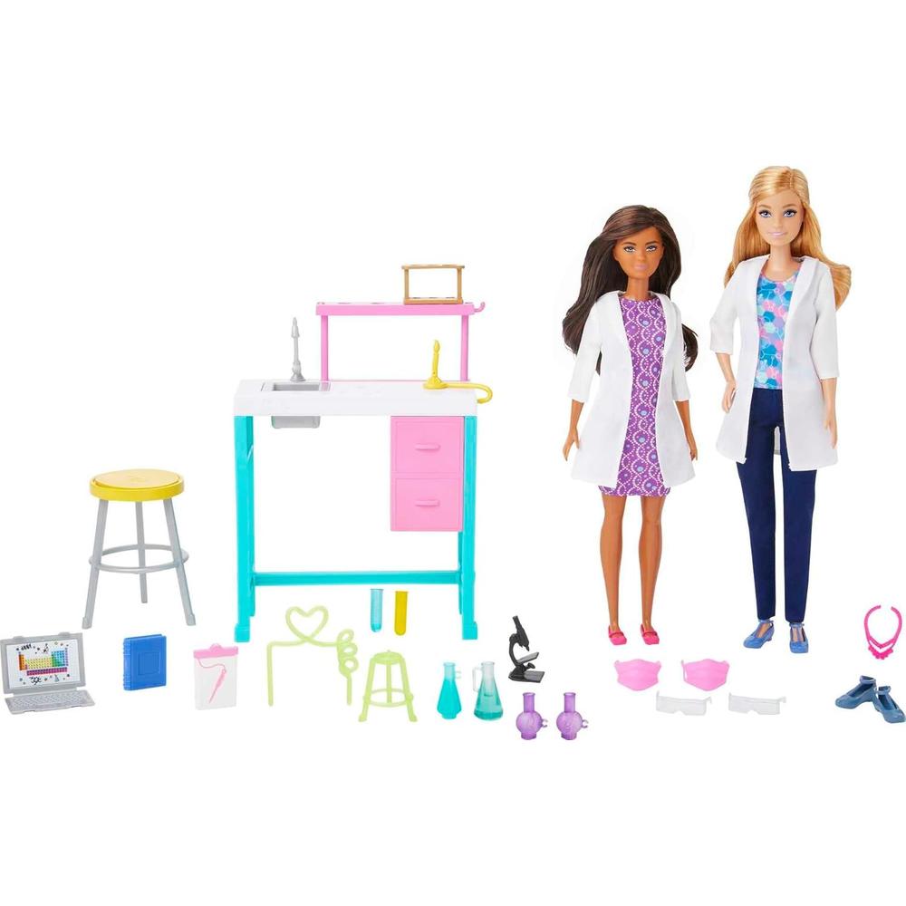 BARBIE LABORATORIO CIENTÍFICO SET CON 2 MUÑECAS Y ACCESORIOS - 2