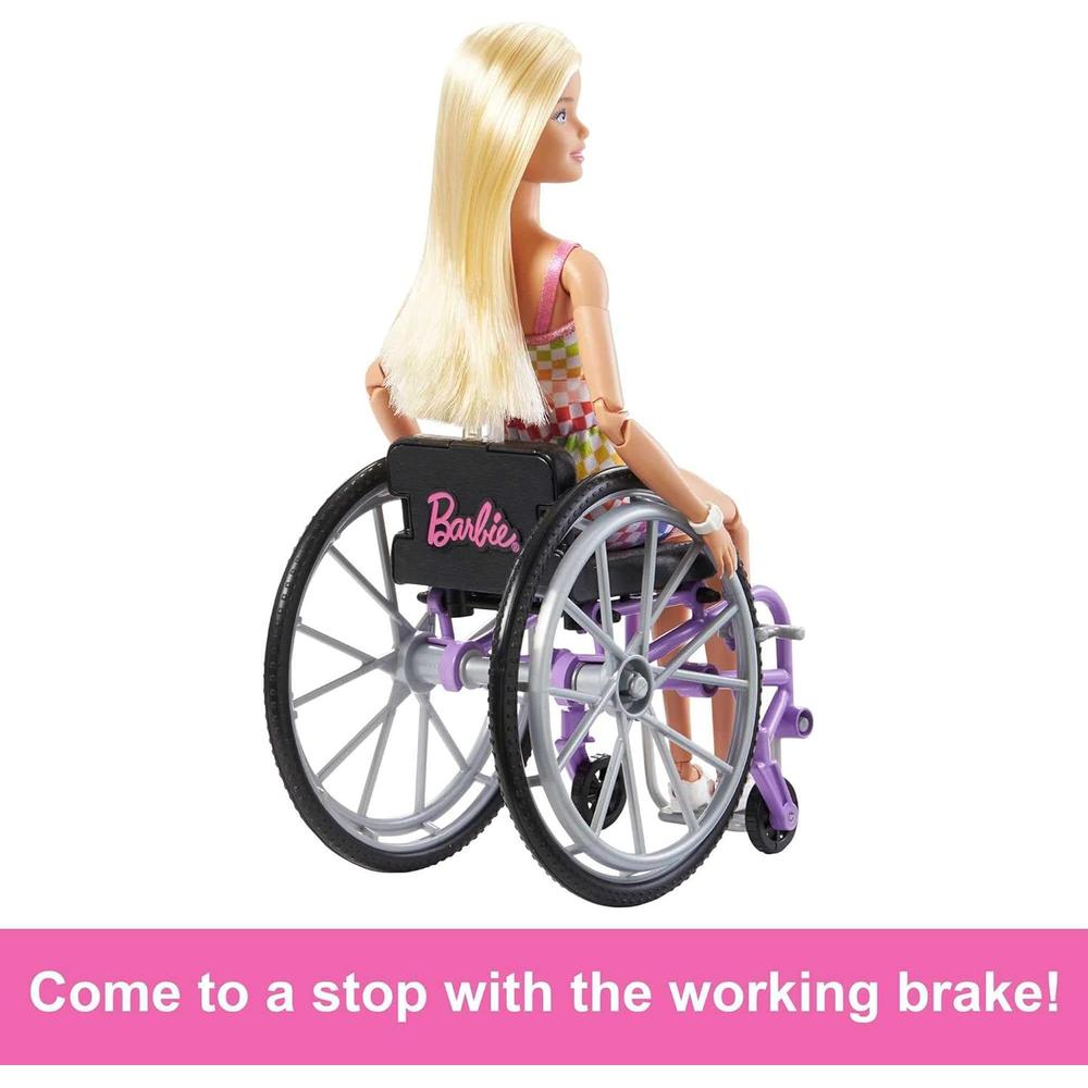BARBIE MUÑECA SILLA DE RUEDAS CON RAMPA RUBIA - 4