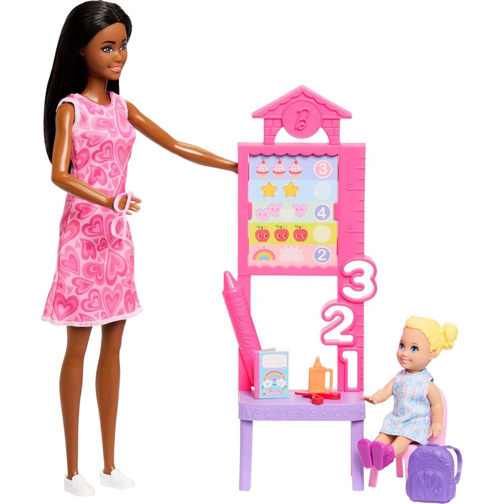 BARBIE PROFESORA MORENA CARRERAS SET MUÑECA CON NIÑA - 3