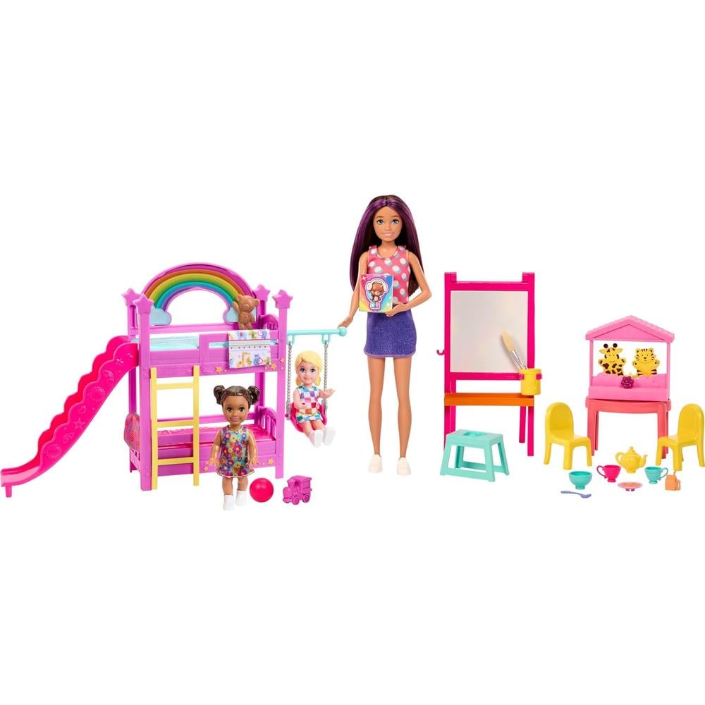 BARBIE SKIPPER BABYSITTERS GUARDERÍA SET 3 MUÑECAS CON ACCESORIOS - 1