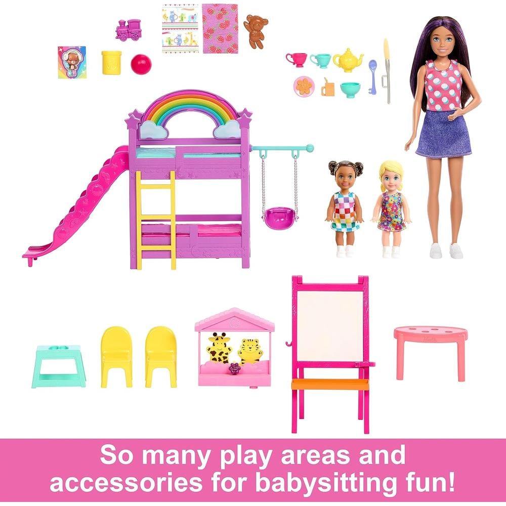 BARBIE SKIPPER BABYSITTERS GUARDERÍA SET 3 MUÑECAS CON ACCESORIOS - 3
