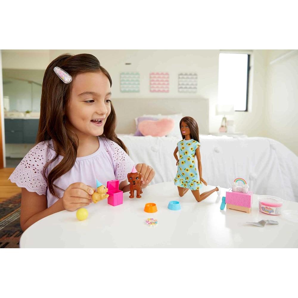 BARBIE MUÑECA FIESTA CACHORROS CON ACCESORIOS MORENA - 2