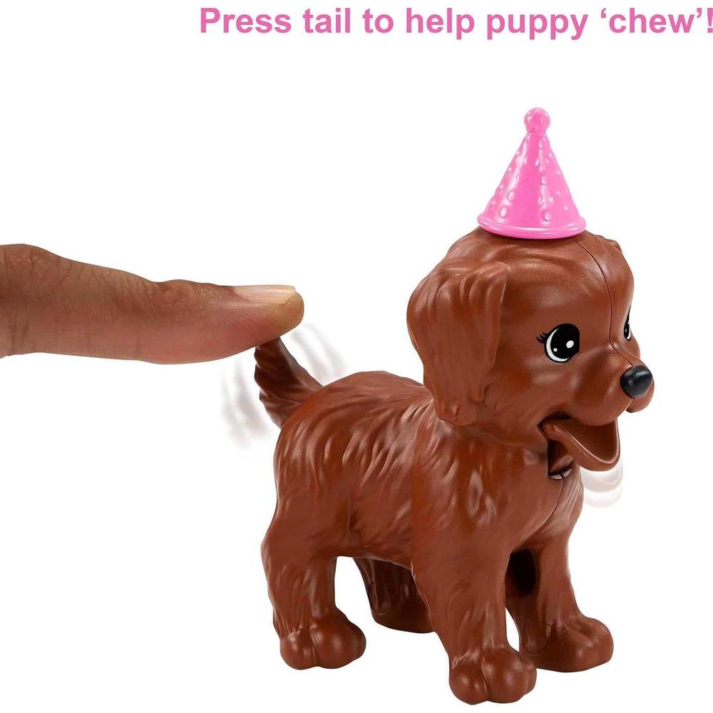 BARBIE MUÑECA FIESTA CACHORROS CON ACCESORIOS MORENA - 3