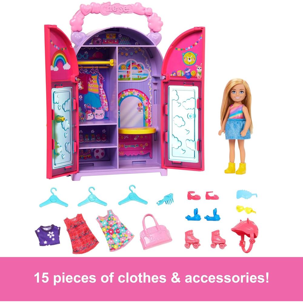 BARBIE CHELSEA ARMARIO CON ROPA Y ACCESORIOS - 2