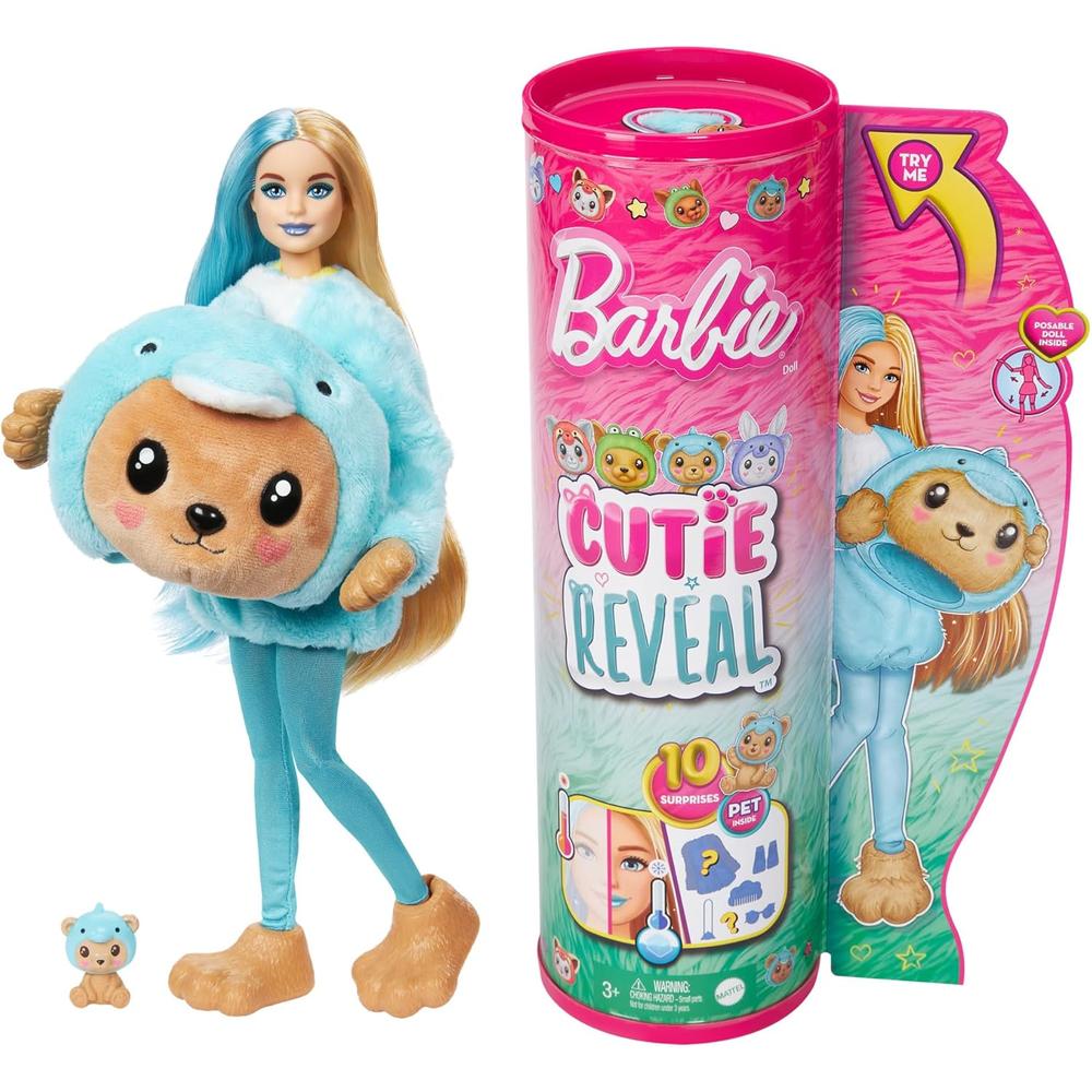 BARBIE CUTIE REVEAL DELFÍN CON SORPRESAS - 1