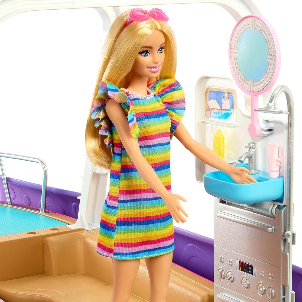 BARBIE BARCO PISCINA CON TOBOGÁN Y ACCESORIOS - 2