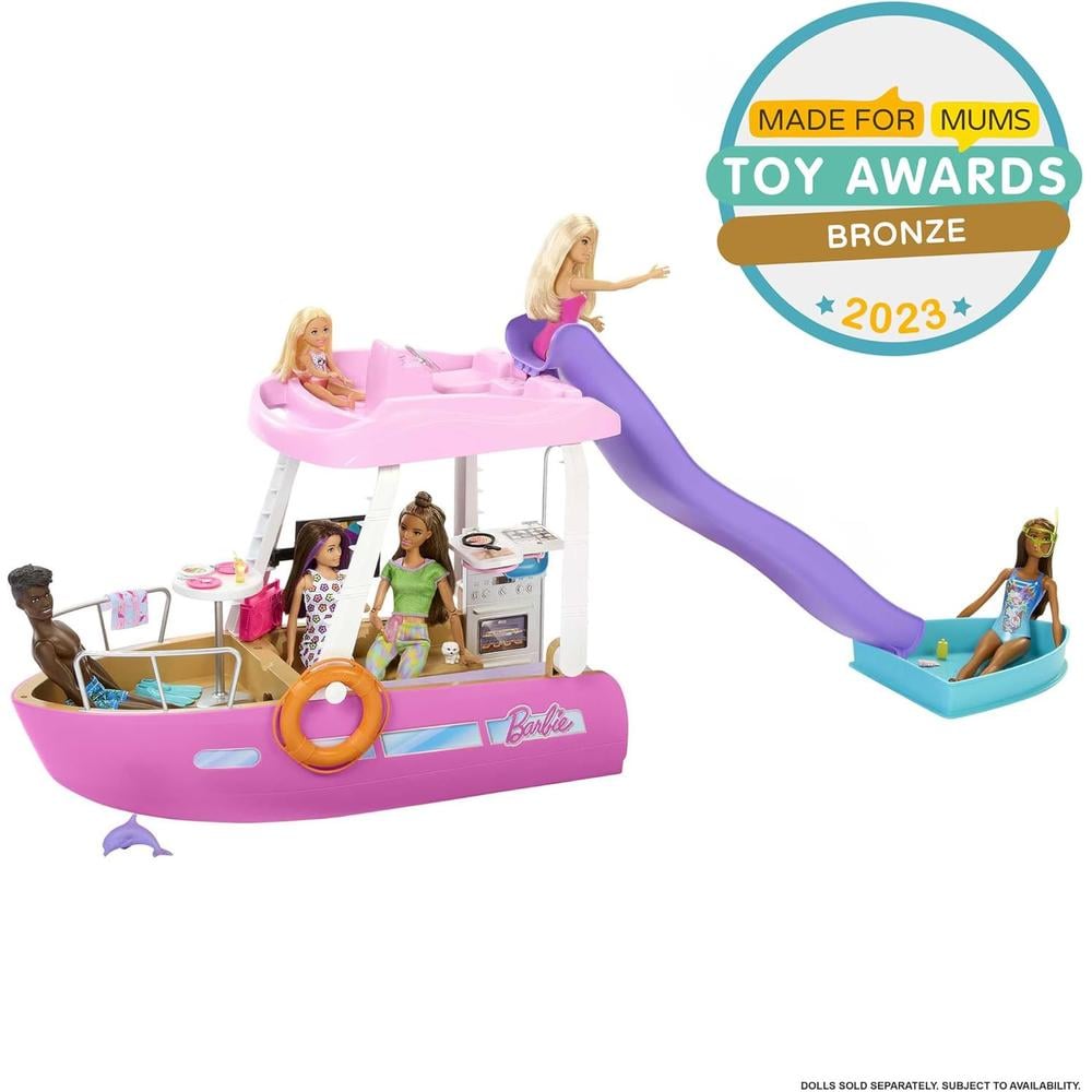 BARBIE BARCO PISCINA CON TOBOGÁN Y ACCESORIOS - 3