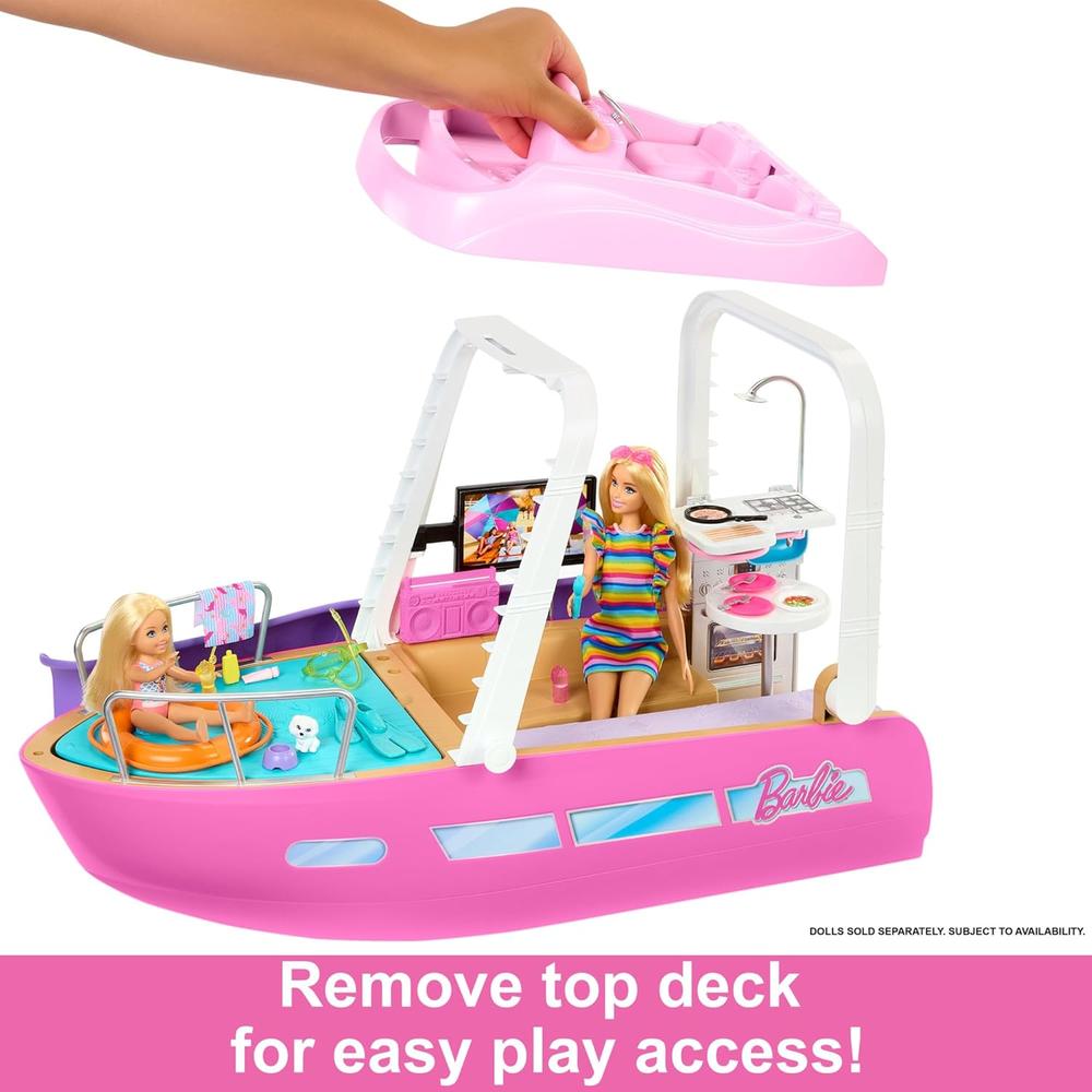 BARBIE BARCO PISCINA CON TOBOGÁN Y ACCESORIOS - 4