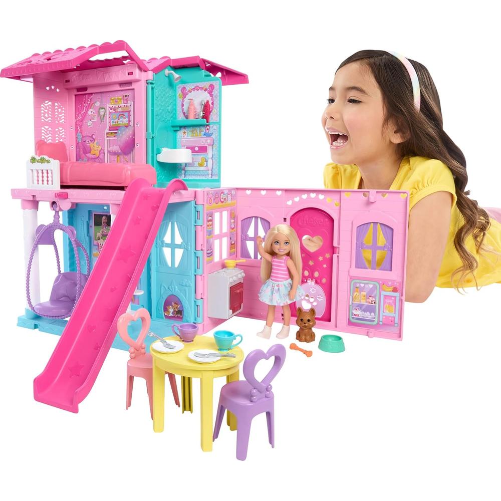 BARBIE CHELSEA CASA MUÑECAS SET CON ACCESORIOS Y MASCOTA - 1
