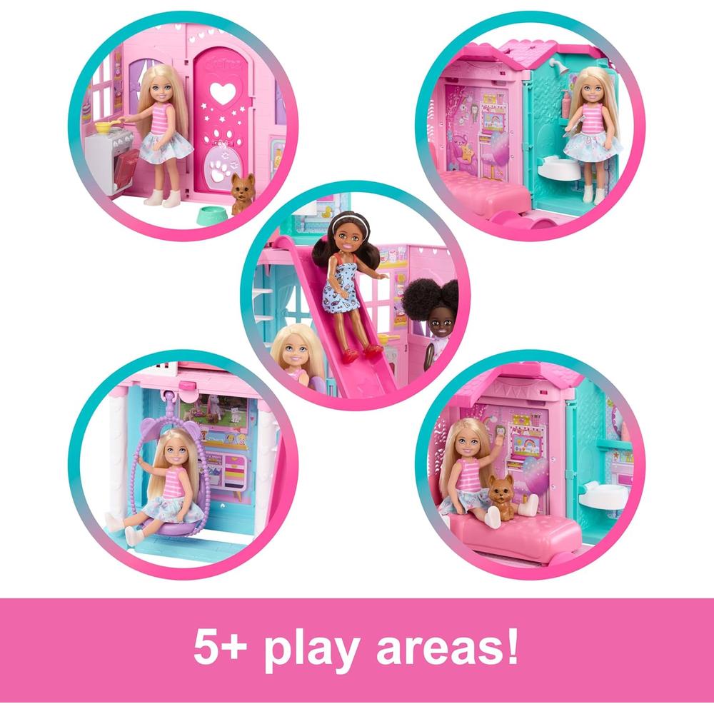 BARBIE CHELSEA CASA MUÑECAS SET CON ACCESORIOS Y MASCOTA - 2