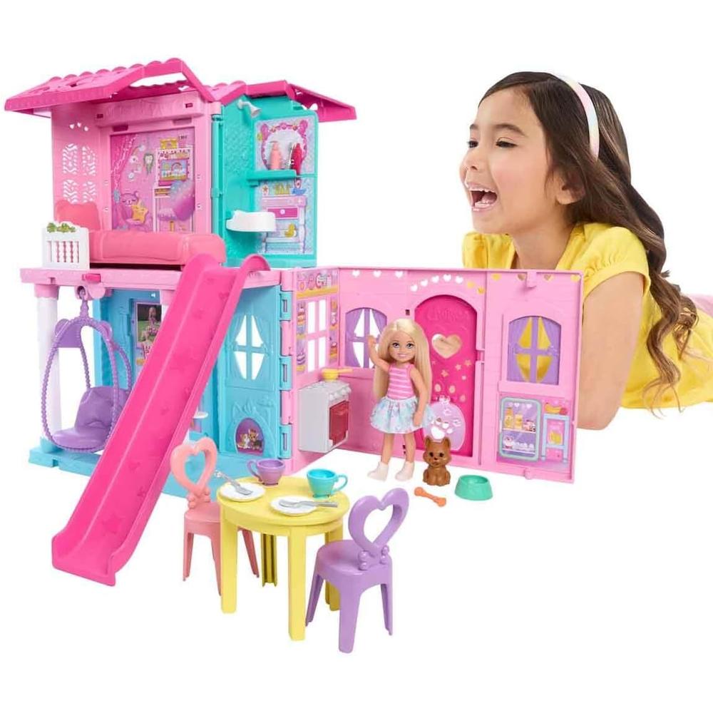 BARBIE CHELSEA CASA MUÑECAS SET CON ACCESORIOS Y MASCOTA - 4