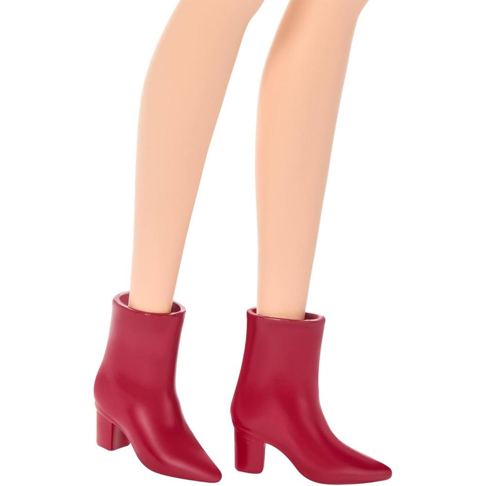 BARBIE FASHIONISTAS MUÑECA VESTIDO ROSA ESTAMPADO - 4